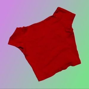 red brandy melville ribbed crop top ♥️